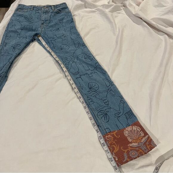 Gorman x Monika Forsberg Elephant Teapot Jeans size 6AU 2US - Picture 7 of 12